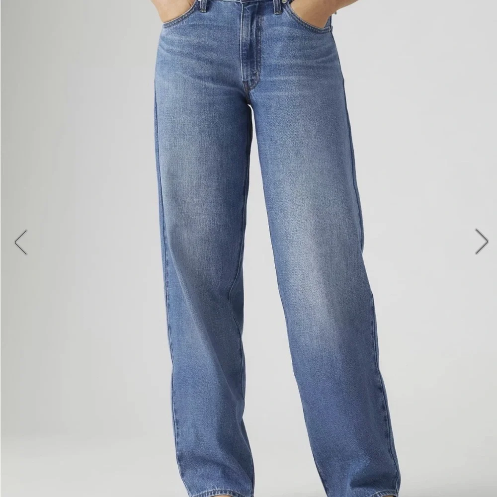 BAGGY DAD LINEN+ DENIM LIGHTWEIGHT WOMEN'S JEANS - Picture 3 of 3
